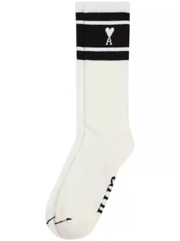 AMI PARIS Socks ADC Striped Socks Black