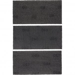 Black and Decker Piranha Hi Tech Quick Fit Mesh 1/3 Sanding Sheets 93mm x 190mm 80g Pack of 3