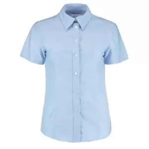 Kustom Kit Ladies Workwear Oxford Short Sleeve Shirt (12) (Light Blue)