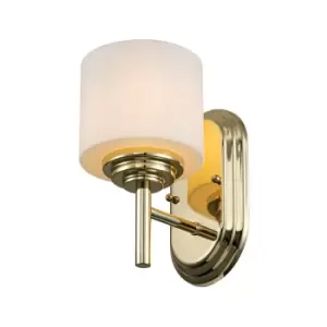 Feiss Malibu Wall Lamp Polished Brass, IP44