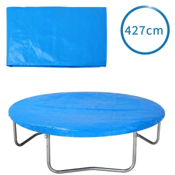 Trampoline Green Rain Cover Ø 244-426cm Waterproof Weather Protective Cover 426cm - Blue