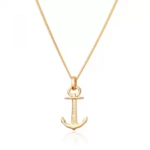Ladies Paul Hewitt Sterling Silver Gold Plated Anchor Spirit Necklace