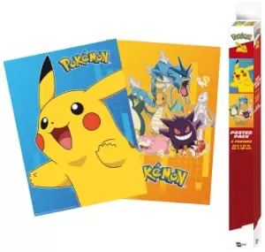Pokemon Set of 2 posters in Chibi design Poster multicolor