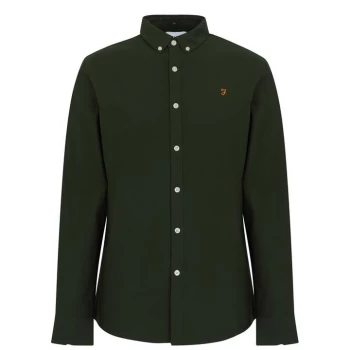 Farah Vintage Oxford Long Sleeve Shirt - Forest 301