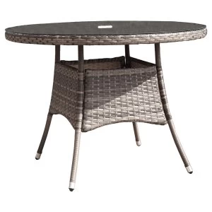 Charles Bentley Napoli 4-Seater Round Rattan Dining Table