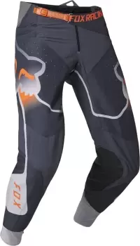 FOX 360 Vizen Motocross Pants, grey-orange, Size 34, grey-orange, Size 34