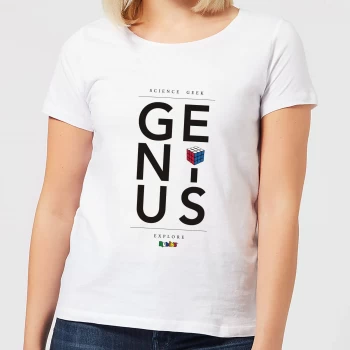 Genius Rubik's White Womens T-Shirt - White - L