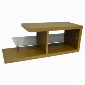 Techstyle Halo Chunky TV Stand / Entertainment Unit / Coffee Table Oak