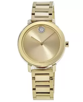 Movado Bold Evolution Yellow Gold Dial Yellow Gold PVD Womens Watch 3600649 3600649