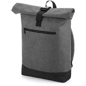 Bagbase Roll-Top Backpack / Rucksack / Bag (12 Litres) (One Size) (Grey Marl/Black)