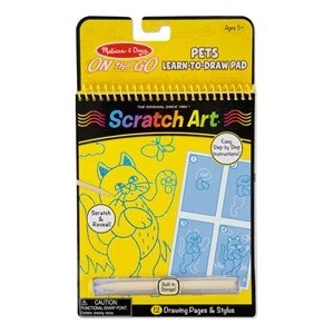 Melissa and Doug On the Go Scratch Art Color Reveal Pad Pets