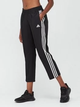 Adidas 3 Stripe Woven 7/8 Pants - Black, Size 2XL, Women