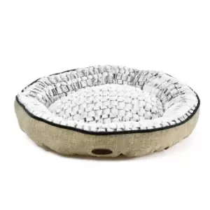Charles Bentley Extra Small Linen Soft Pet Bed - Taupe