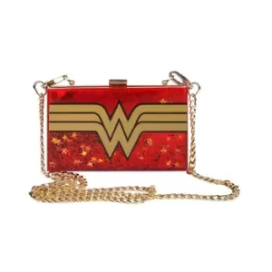 DC Comics Official Unisex Wonder Woman Glitter Cross-Body Bag (One Size) (Red)