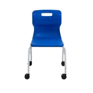 TC Office Titan Move 4 Leg Chair with Castors, Blue