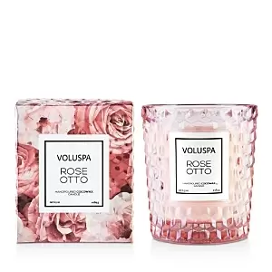 Voluspa Rose Otto Large Glass Jar Candle with Lid 6.5 oz.
