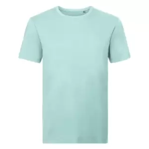 Russell Mens Authentic Pure Organic T-Shirt (M) (Aqua)