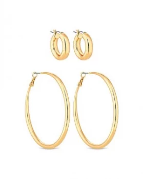 Lipsy Gold Plated Pack Of 2 Hoop Earring