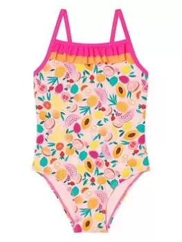 Accessorize Girls Fruit Print Swimsuit - Multi