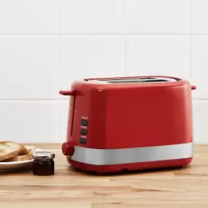 Dunelm 2 Slice Red Toaster