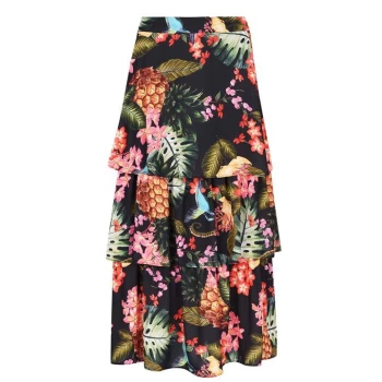 Biba Tiered Skirt - Pineapple Print