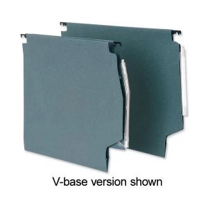 5 Star Office Lateral File Manilla with Clear Tabs and Inserts Wide Base W330mm Green Pack of 50