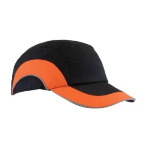 ABR000-00N-500 Hardcap A1+/BUMP Cap 7CM Long Peak Black/Hi-vis Orange