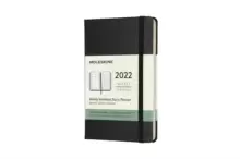 Moleskine 2022 12-Month Weekly Pocket Hardcover Notebook : Black