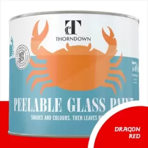 Thorndown Dragon Red Peelable Glass Paint 150ml - Translucent