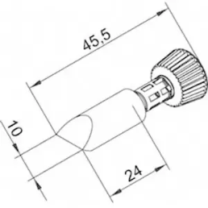 Ersa 0102CDLF100/SB Soldering tip Chisel-shaped Tip size 10 mm Tip length 45.5mm Content