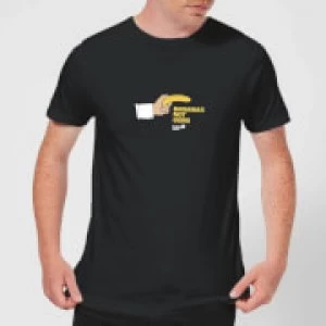 Plain Lazy Bananas Not Guns Mens T-Shirt - Black
