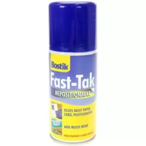 Bostik - Blu-Tack Fast Tak Adhesive Spray Can Repositionable 150ml 80219