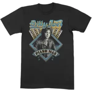 Billy Joel - Piano Man Unisex XX-Large T-Shirt - Black