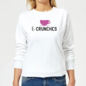 Coffee and Crunches Womens Sweatshirt - White - 4XL