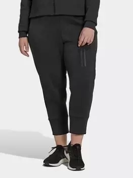 adidas Mission Victory Slim-Fit High-Waist Tracksuit Bottoms (Plus Size), Black, Size 2X, Women