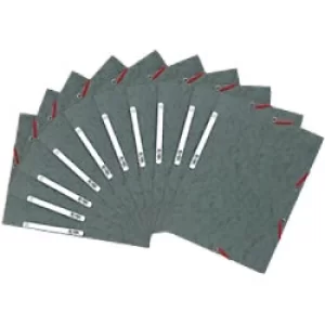Exacompta Elasticated 3 Flap Folder A4, 400gsm, Grey, 5 Packs of 10