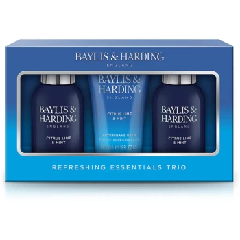 Baylis & Harding Mens Citrus Lime & Mint Gift Set (for Body and Face) for Men
