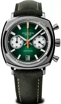 Duckworth Prestex Watch Chronograph 42 Green Green Leather