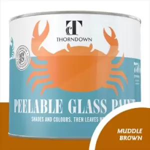 Thorndown Muddle Brown Peelable Glass Paint 150ml - Translucent
