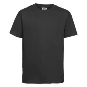 Russell Childrens/Kids Slim Short Sleeve T-Shirt (3-4 Years) (Black)