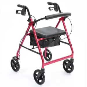 NRS Healthcare A-Series 4-Wheel Rollator - Red