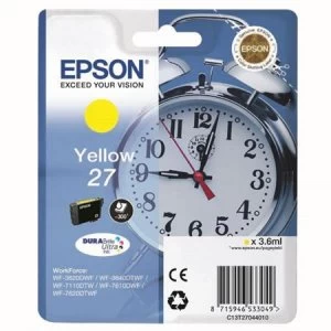 Epson 27 Alarm Clock Yellow Ink Cartridges