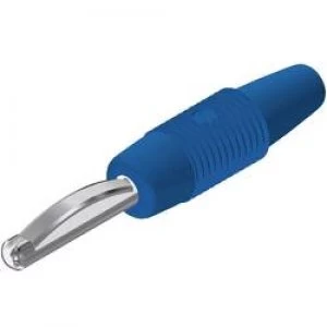 Jack plug Plug straight Pin diameter 4mm Blue SKS Hirschmann