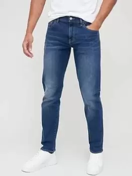 Armani Exchange J16 Straight Fit Jeans - Mid Wash, Blue, Size 38, Inside Leg Regular, Men