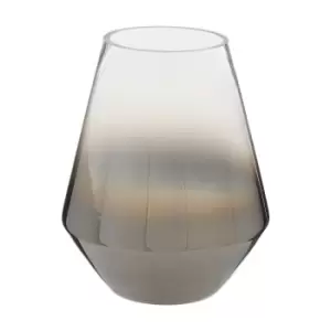 Glass Vase in Ombre Nickel Finish