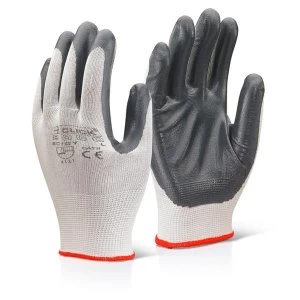 Click2000 Nitrile Palm Coated Polyester Gloves M Grey Ref EC7GYM Pack