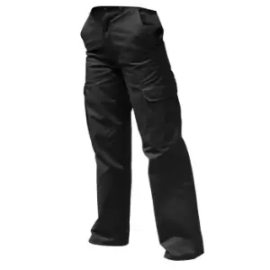 Warrior Womens/Ladies Cargo Workwear Trousers (12/L) (Black)