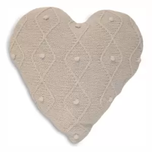 Riva Home Argyll Cushion Cover (Heart) (Light Grey)