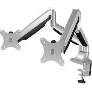 ICY BOX IB-MS504-T 2x Monitor desk mount 25,4cm (10) - 81,3cm (32) Tiltable, Height-adjustable, Swivelling, Rotatable