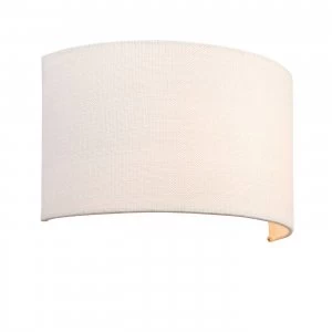 1 Light Up & Down Wall Light Vintage White Linen, Polyester Cotton, E27